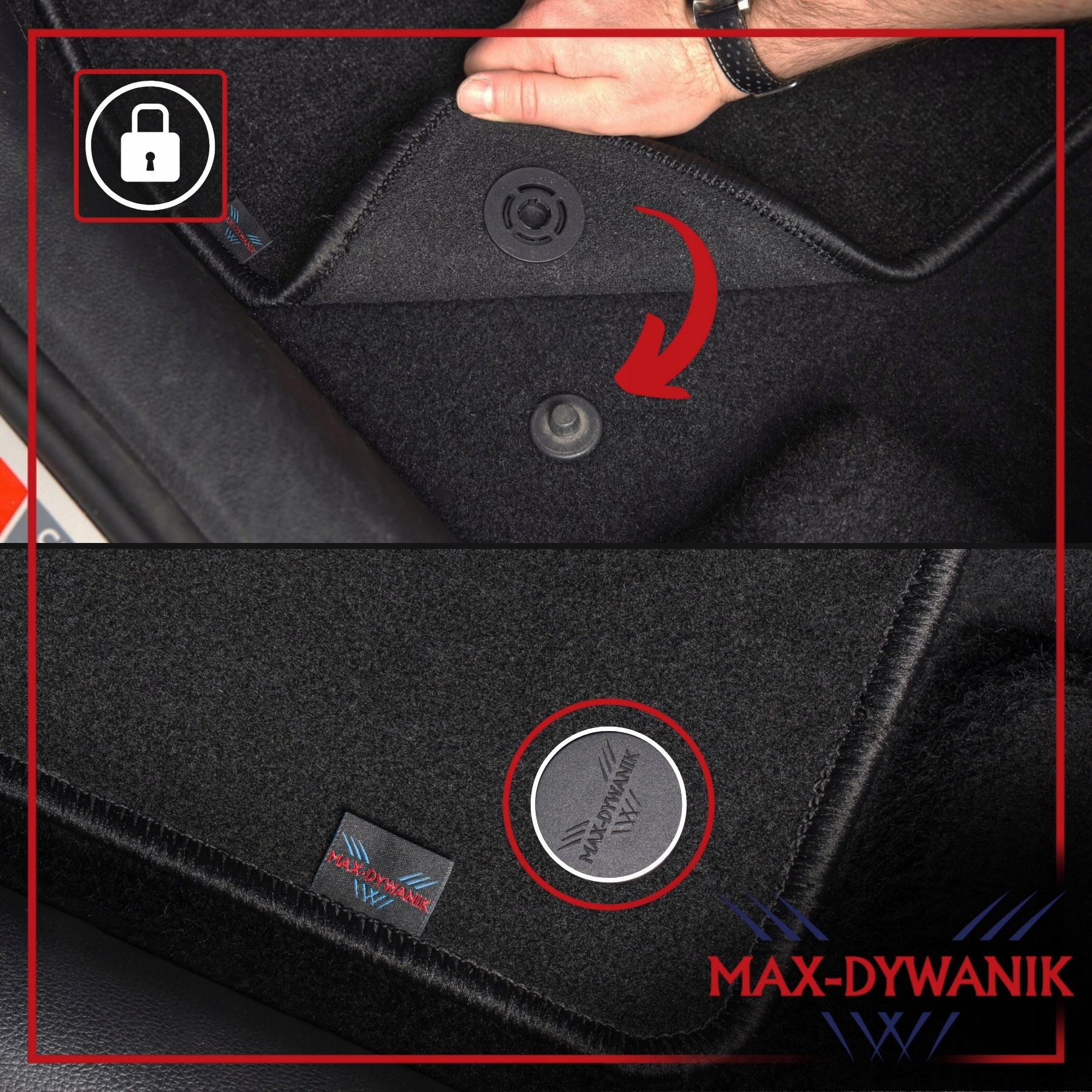 Hyundai i10 I 2008 2013 Welurowe z HAFTEM Multi Element Set Sets