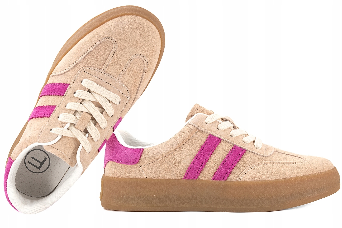 Filippo DP6764 Dámské Sportovní Polobotky Kožené Béžové 40 Béžová