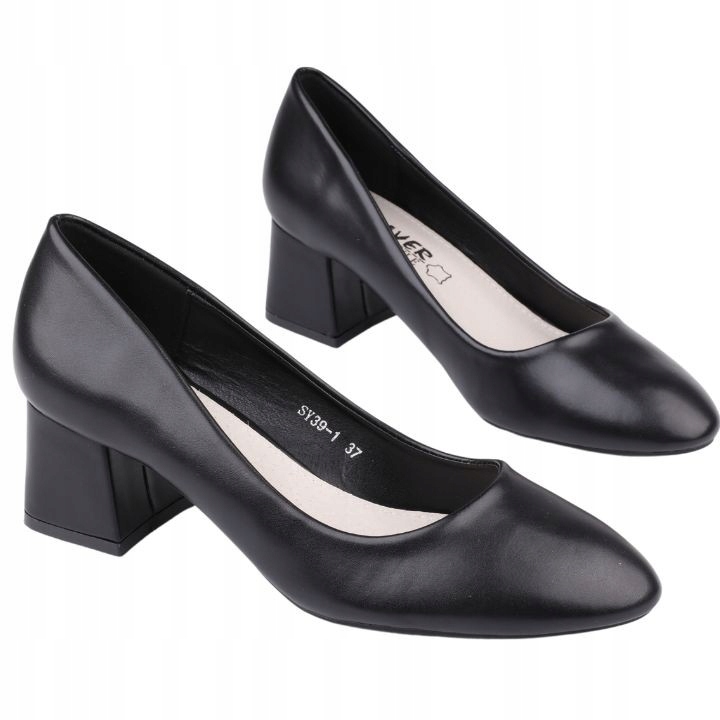 

Czółenka na słupku buty damskie czarne