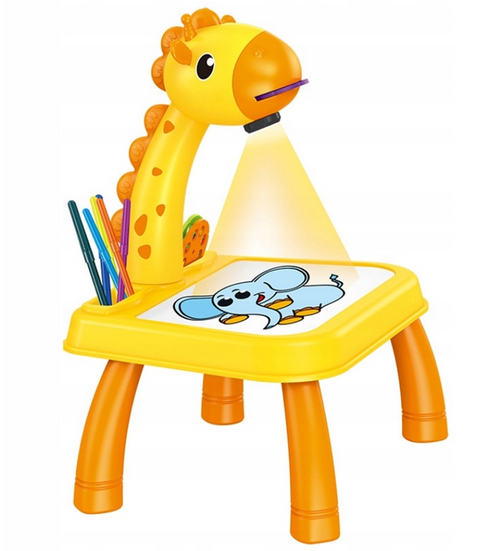 STOLIK DO NAUKI RYSOWANIA Z PROJEKTOREM RZUTNIK EDUKACYJNY - ŻYRAFA EAN (GTIN) 5904888057765