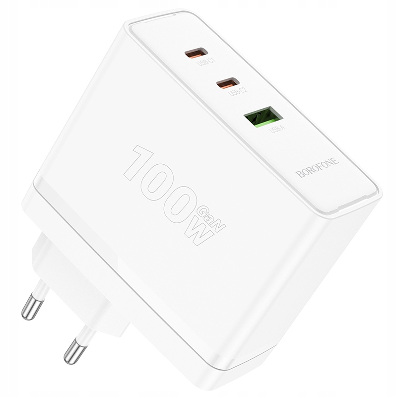 Ładowarka sieciowa Pd 100W Usb-a 2x Usb-c Borofone biała
