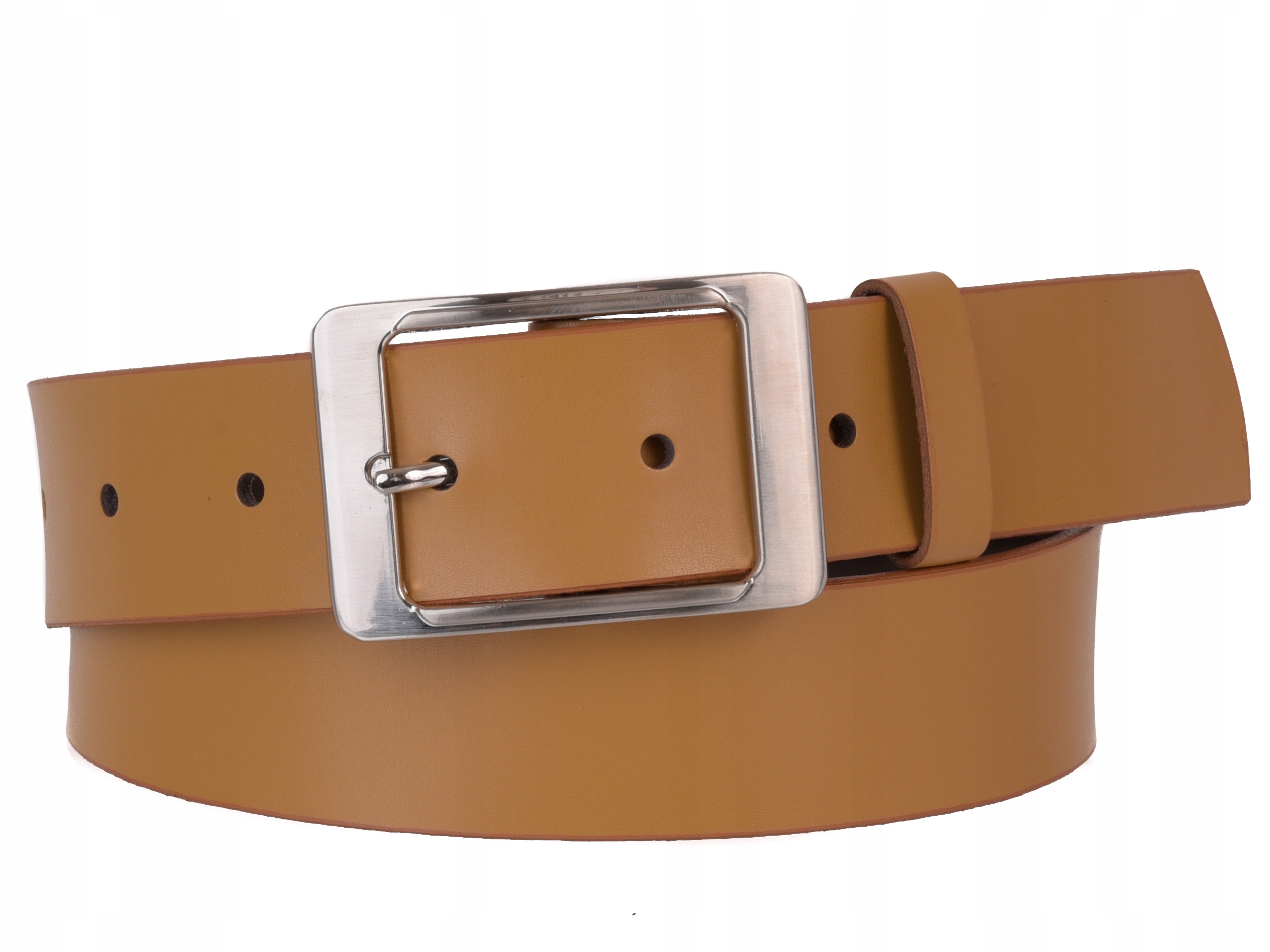 

Skórzany Pasek damski Szeroki Musztarda 4cm 100