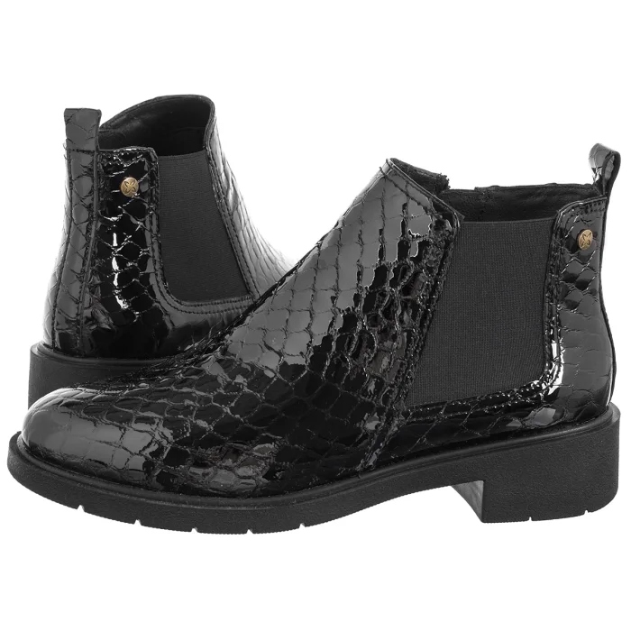 Dámské kožené boty Kotníkové Boty Maciejka Černé P7219-01/00-7 Black