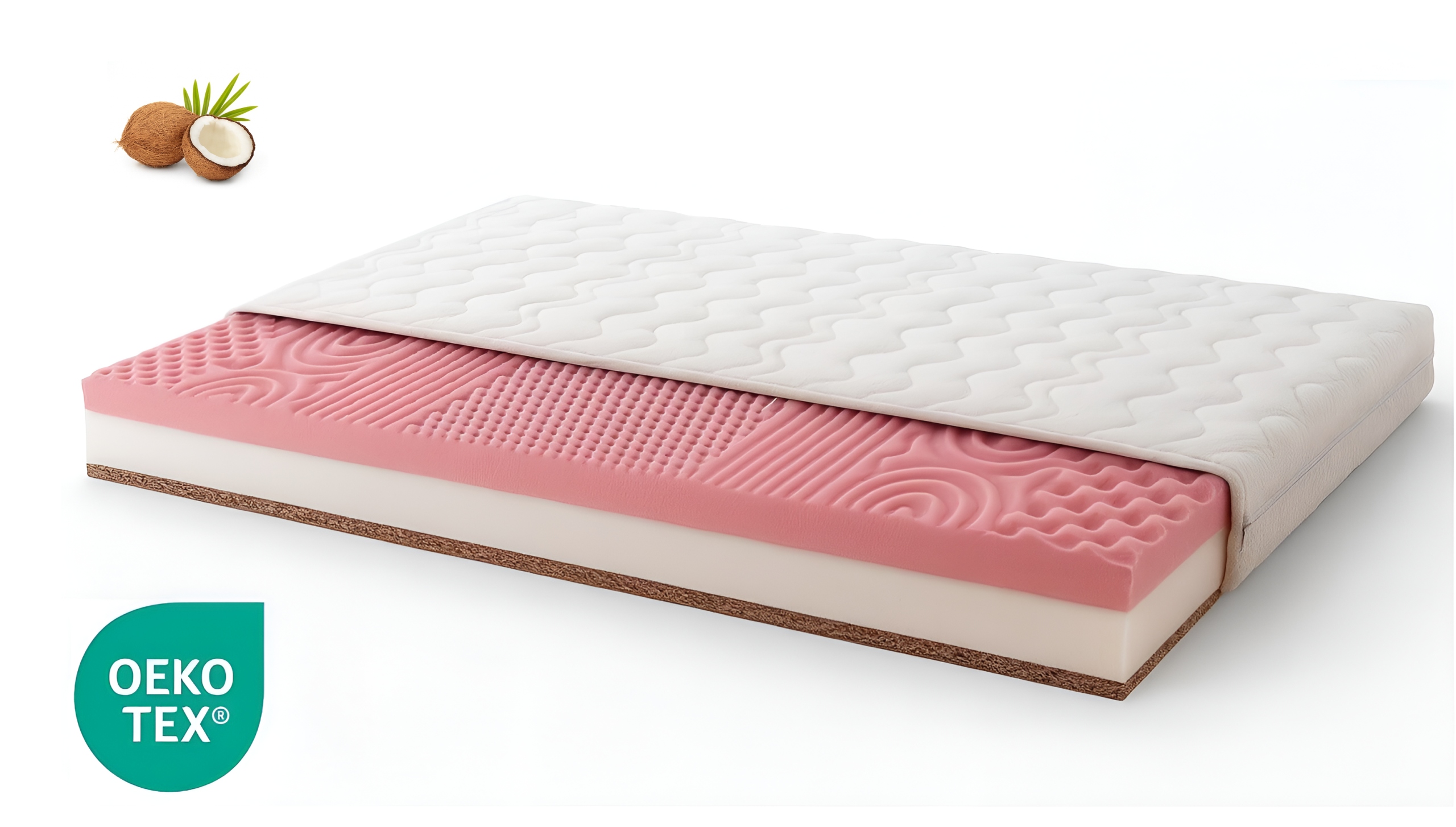 Matrace Kokos 90x175 T25 Mikrovláknová pěna Hr profilovaná