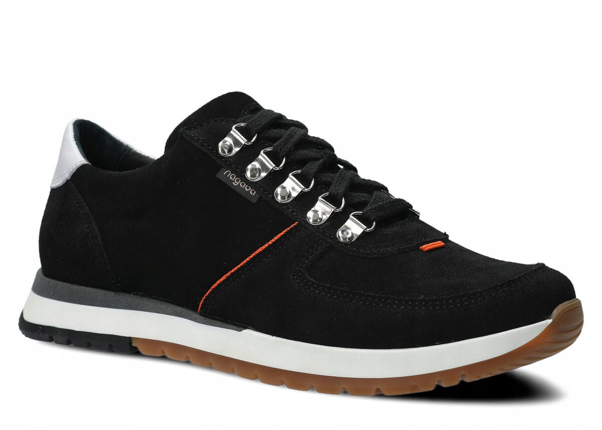 Nagaba 460 Černý Velur Pánské Polobotky Velikost 42