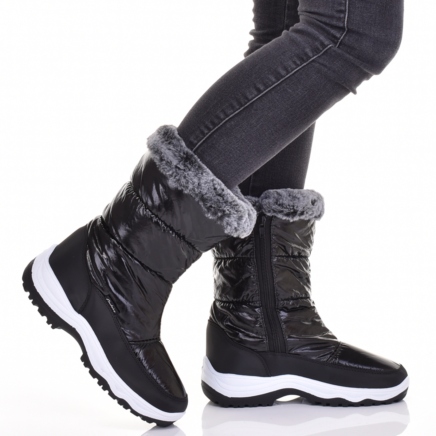 WYSOKIE BARDZO CIEPŁE ŚNIEGOWCE DAMSKIE BUTY ZIMOWE Z FUTERKIEM JAKOŚĆ Rozmiar 41