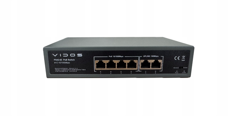 Vidos One 4portový PoE Switch PS42-65