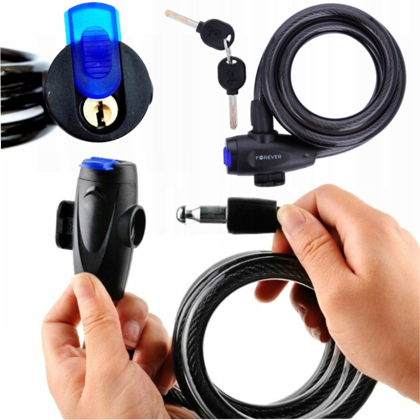 

Zapięcie do roweru na klucz blokada długie 1.5m