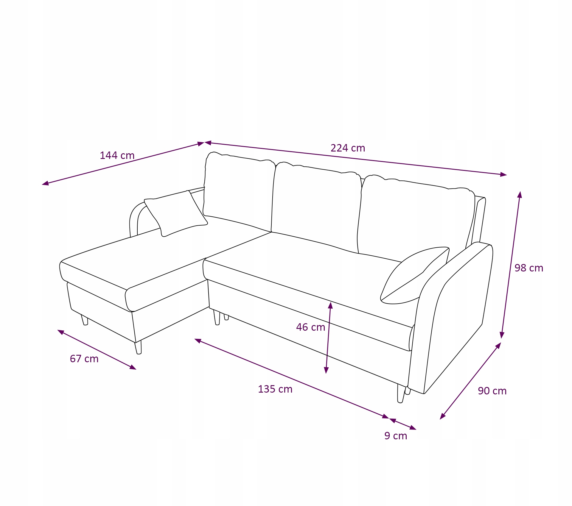 ROGÓWKA 224CM MOLI 10 AUTOMAT+SPANIE PUDROWY RÓŻ Marka Remax