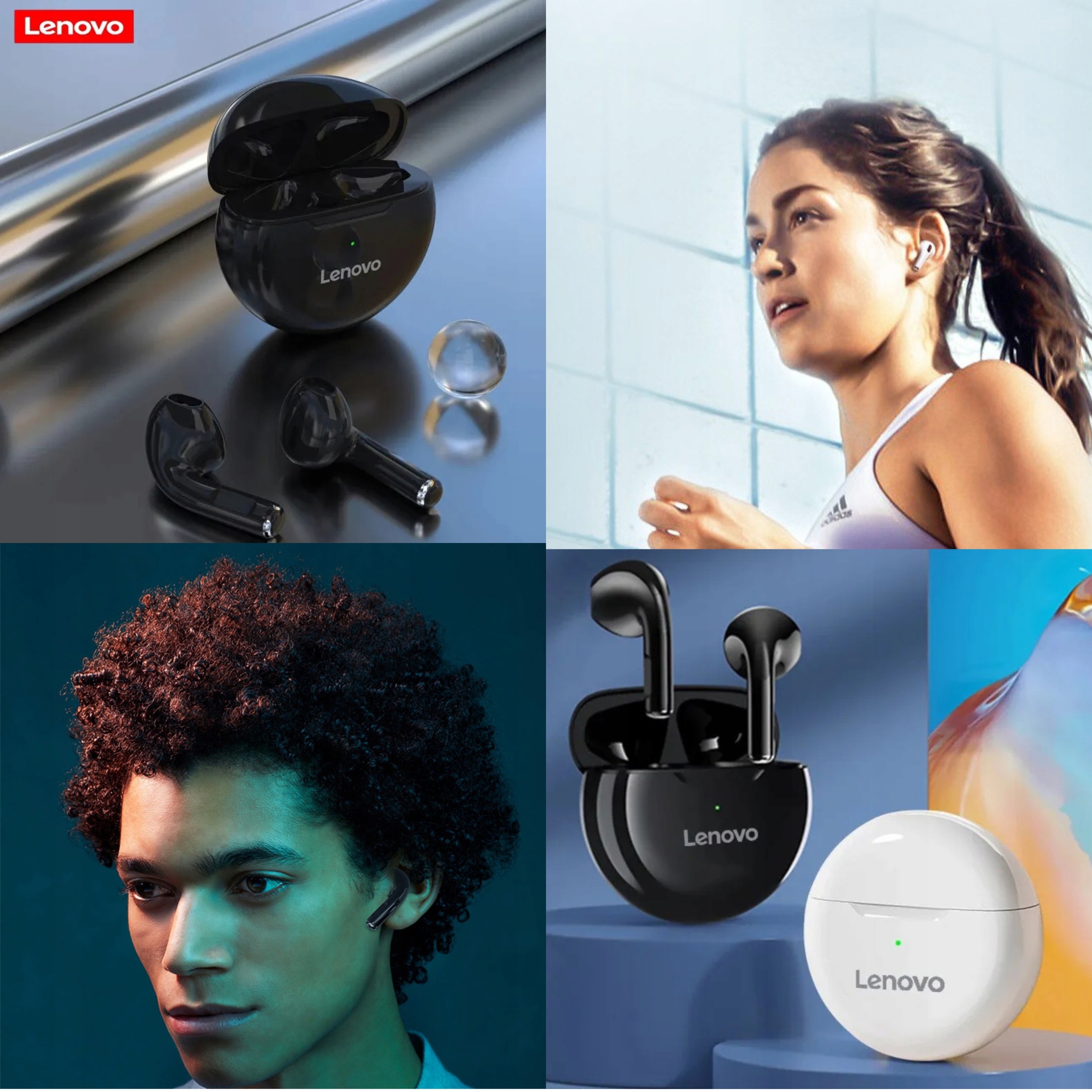 SŁUCHAWKI BEZPRZEWODOWE DOUSZNE LENOVO HT38 ORYGINALNE 2024 Z POWERBANKIEM Model HT38
