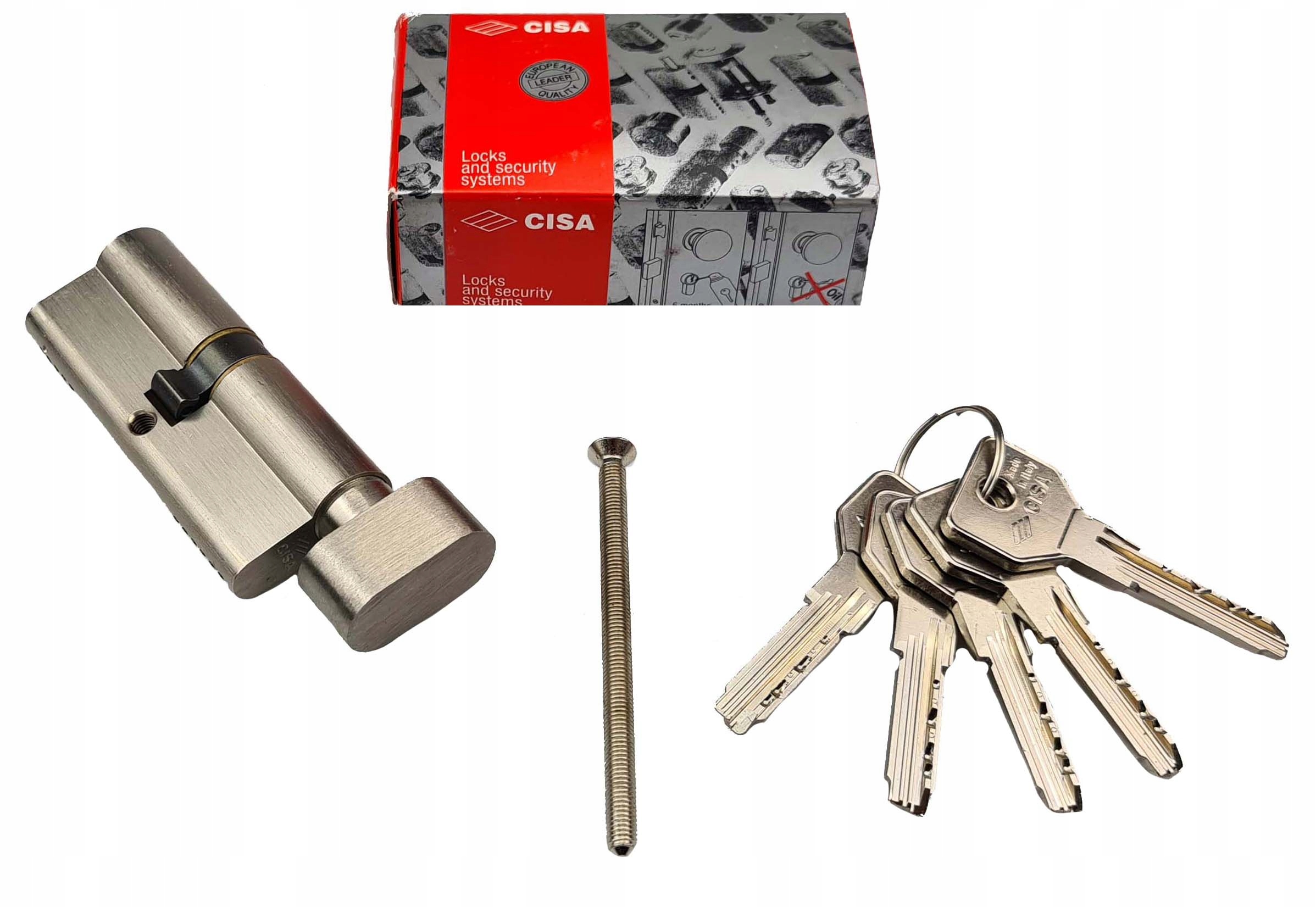 Wkładka Drzwiowa Cisa Asix 55G/45 Satyna Z Gałką