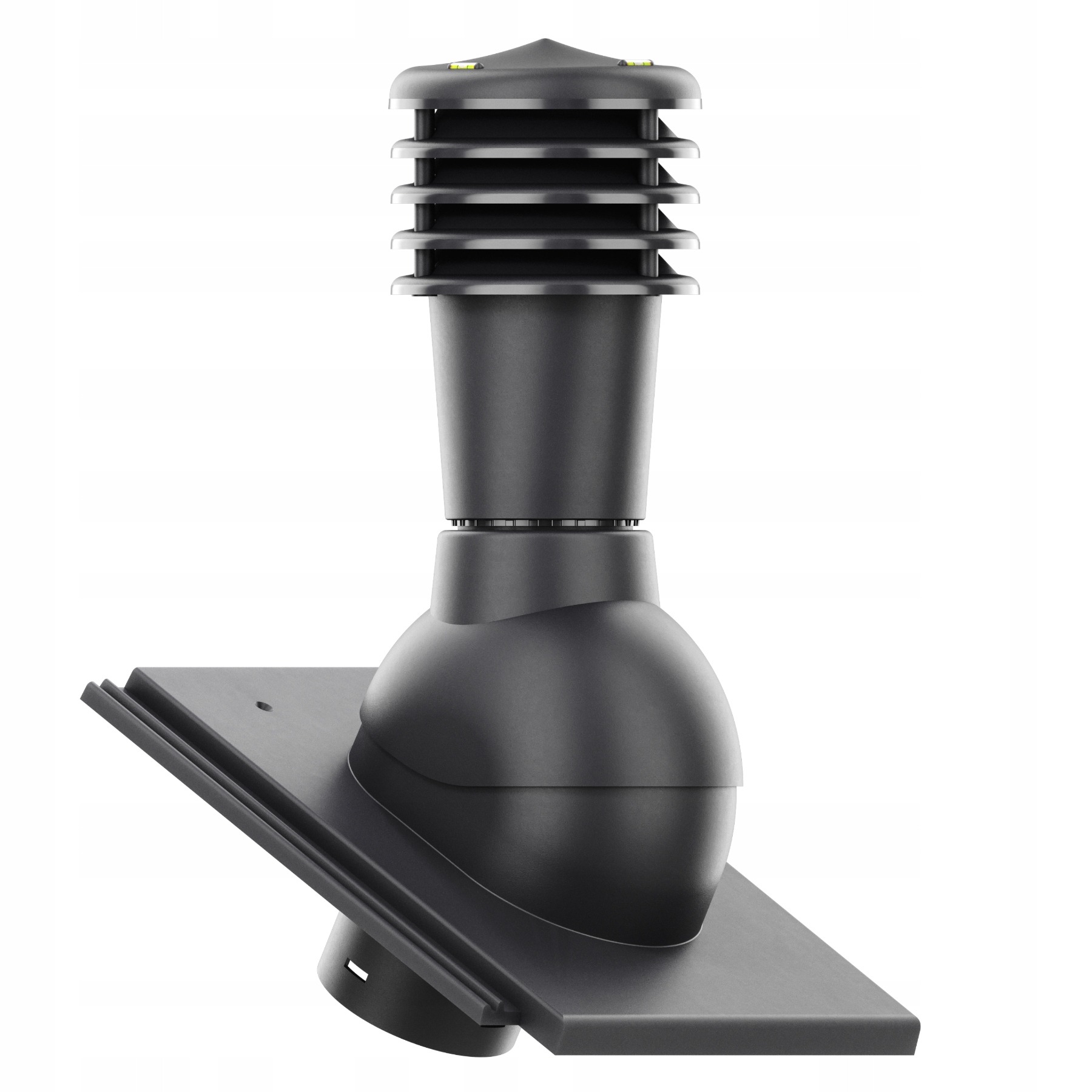 Větrací komín Smart fi125 střešní taška Creaton Kapstadt Duratop Grafit