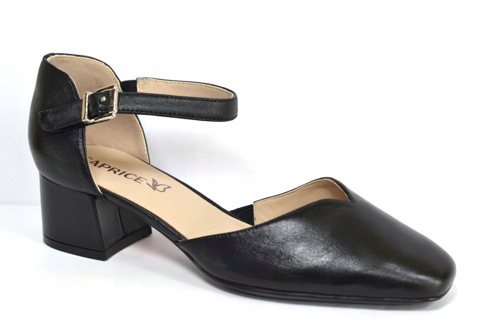 Caprice 22309-44 Černé Lodičky S Páskem, Velikost Vel.