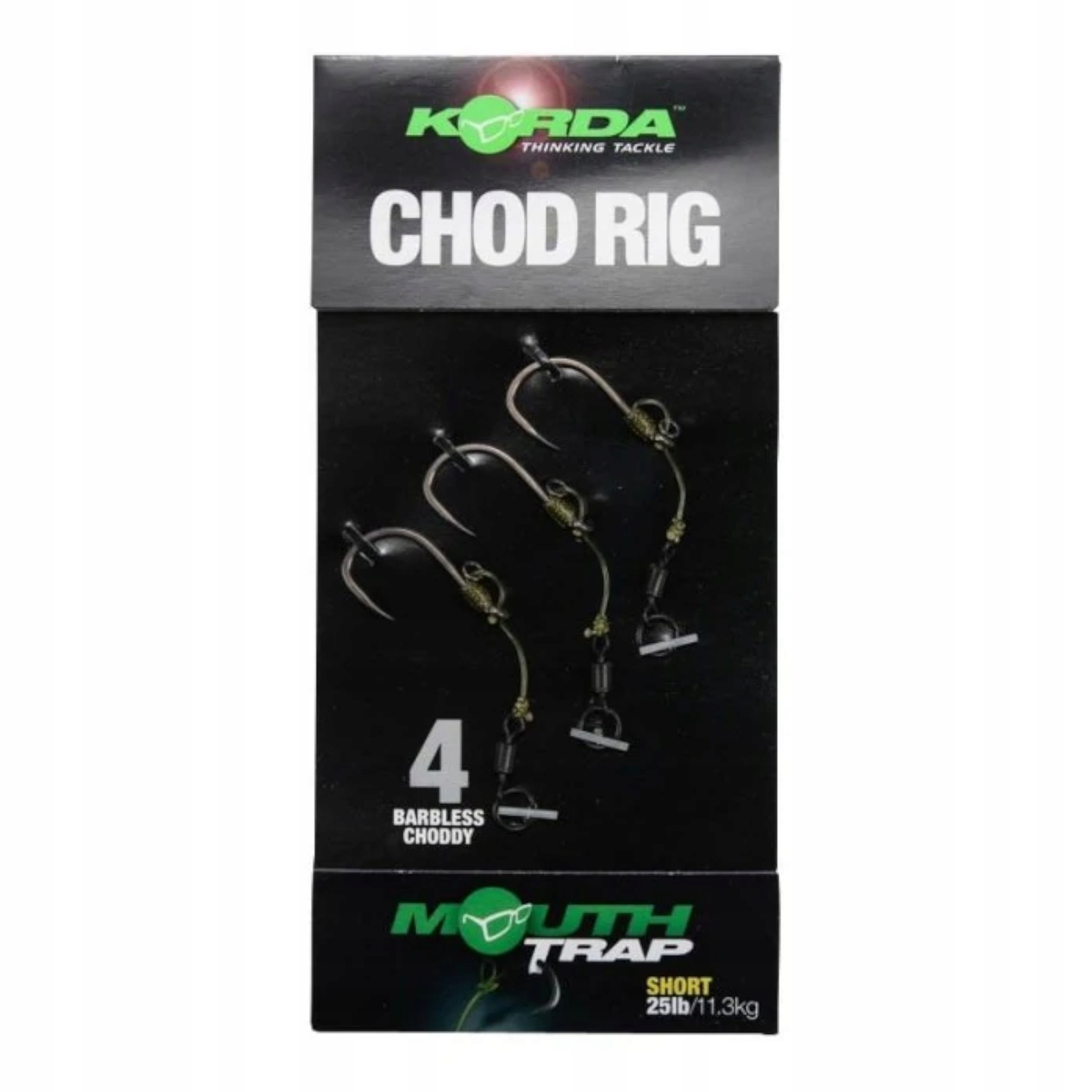 Przypony Karpiowe Bezzadziorowe Korda Chod Rig Short Choddy 15 lb r. 8