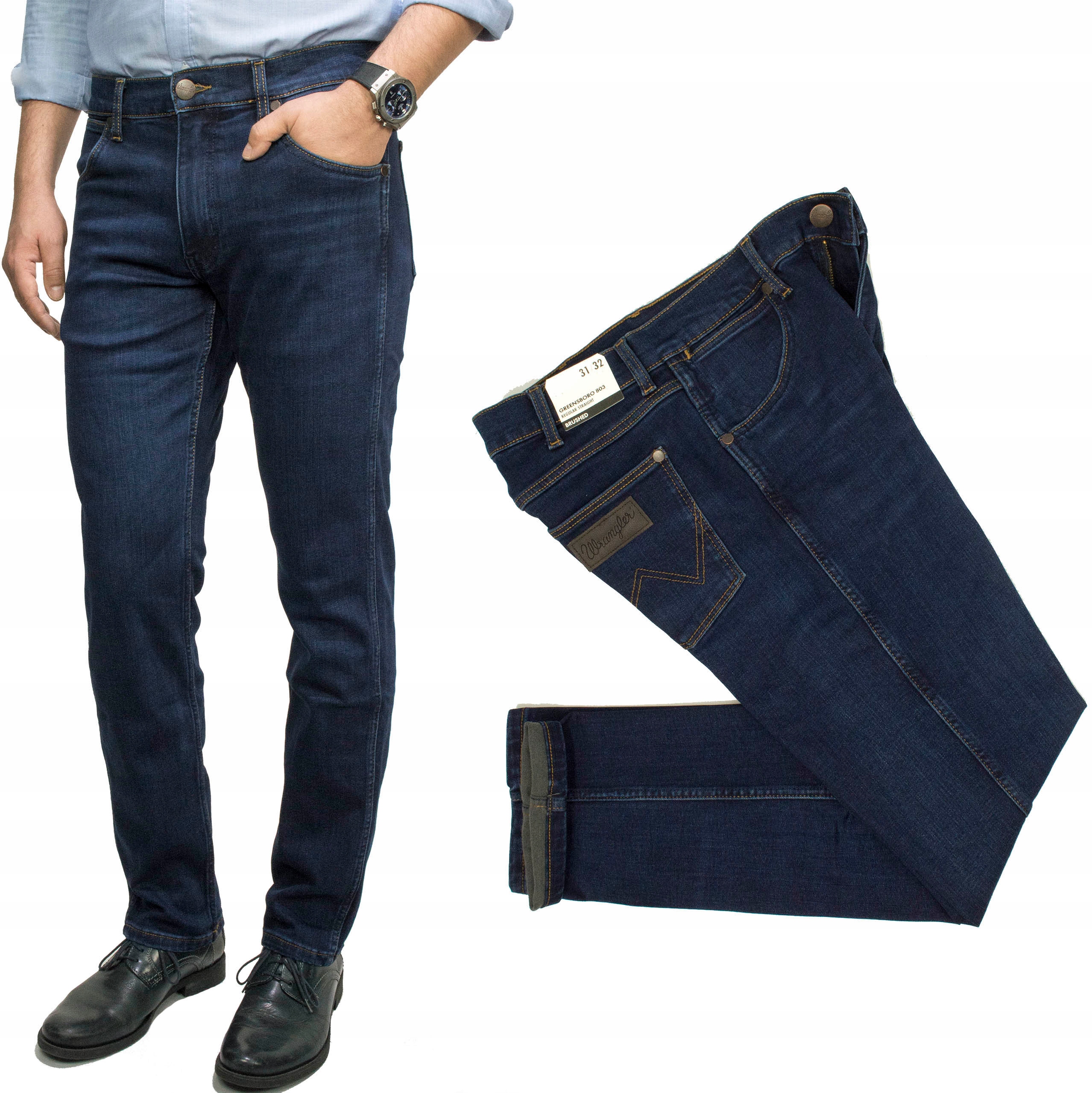 Wrangler Greensboro Sunset Rinse pánské džíny rovné W46 L34