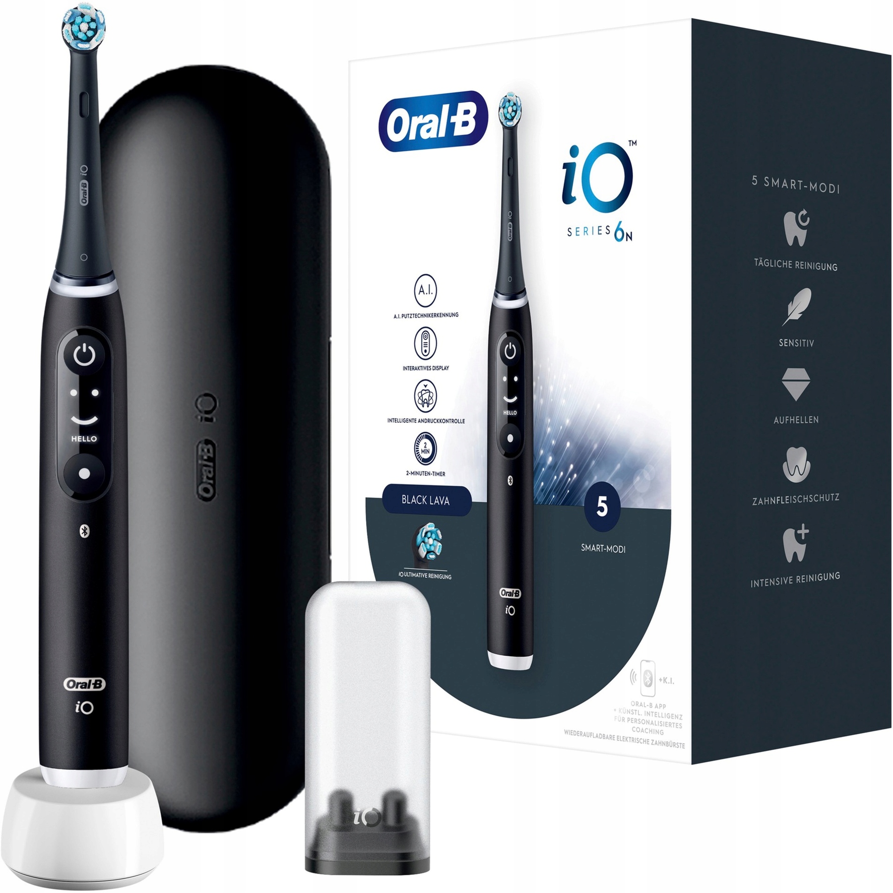 Oral-B iO Series 6 Black Lava Szczoteczka Elektryczna Obrotowo-Pulsacyjna