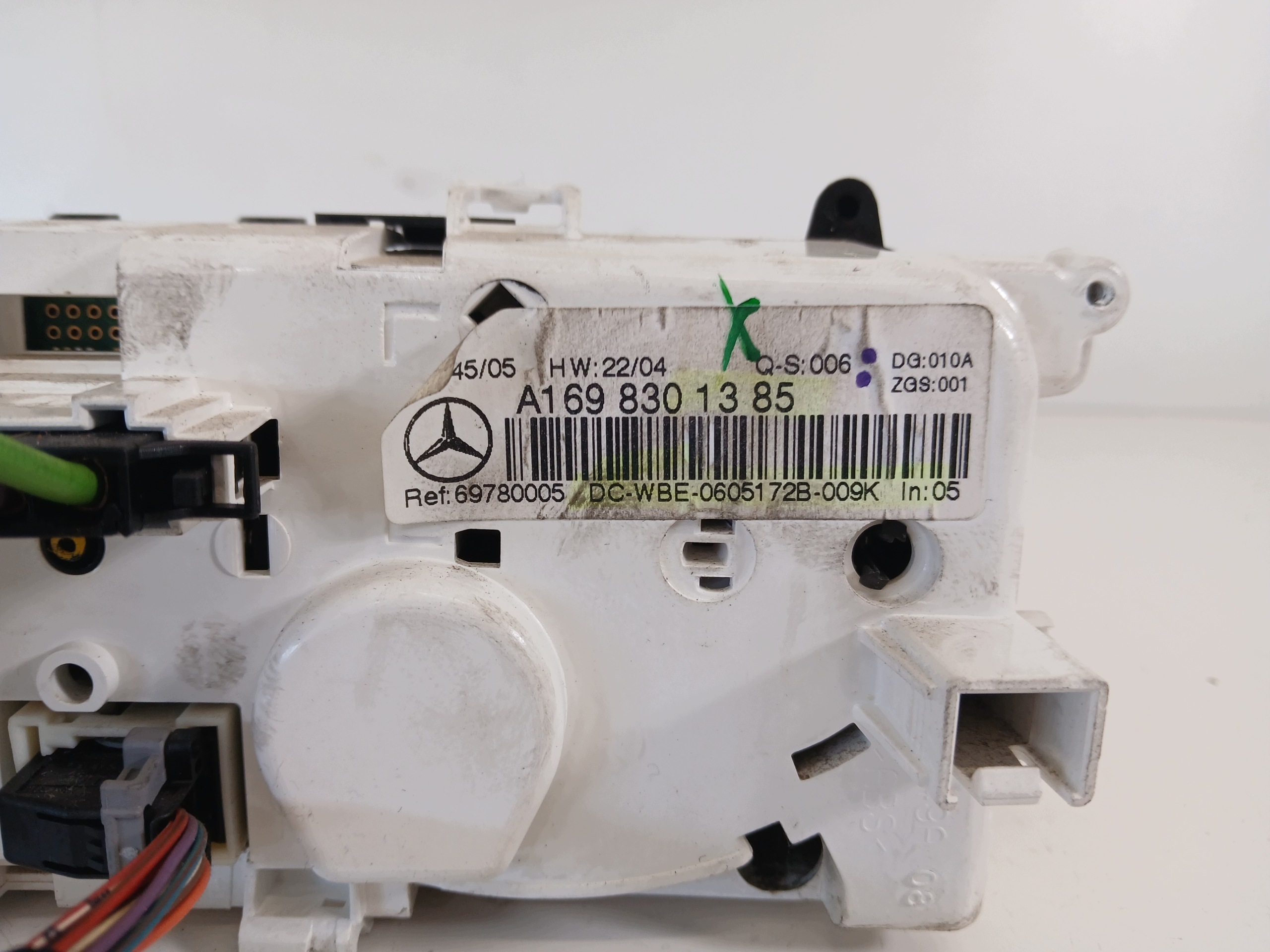 MERCEDES W169 Unite commande clima A1698301385