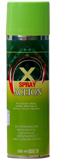 Aceton ZMYWACZ ODTŁUSZCZACZ UNIWERSALNY SPRAY 500