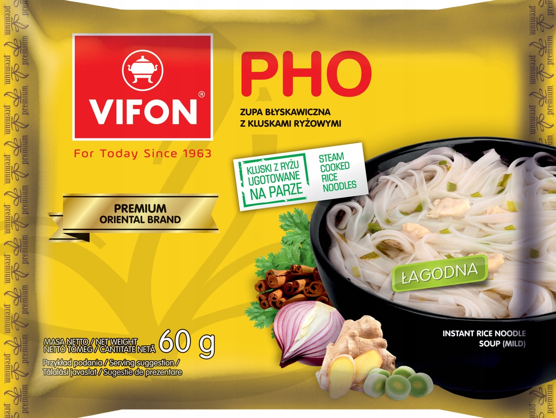 Levně 9 x Vietnamská polévka Pho s rýžovými nudlemi Vifon Premium 60 g