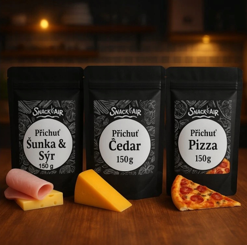 Levně Popcorn příchutě 3 x 150 g (šunka sýr, cheddar, pizza)