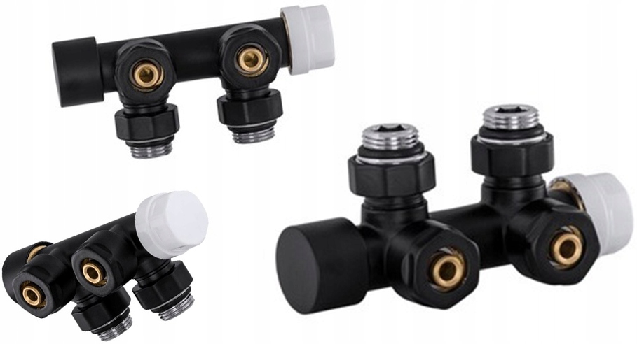 Čierny Mat Ventil Pre Radiátor Pex Mosadzný Hlavica 1/2 Čierny Mat