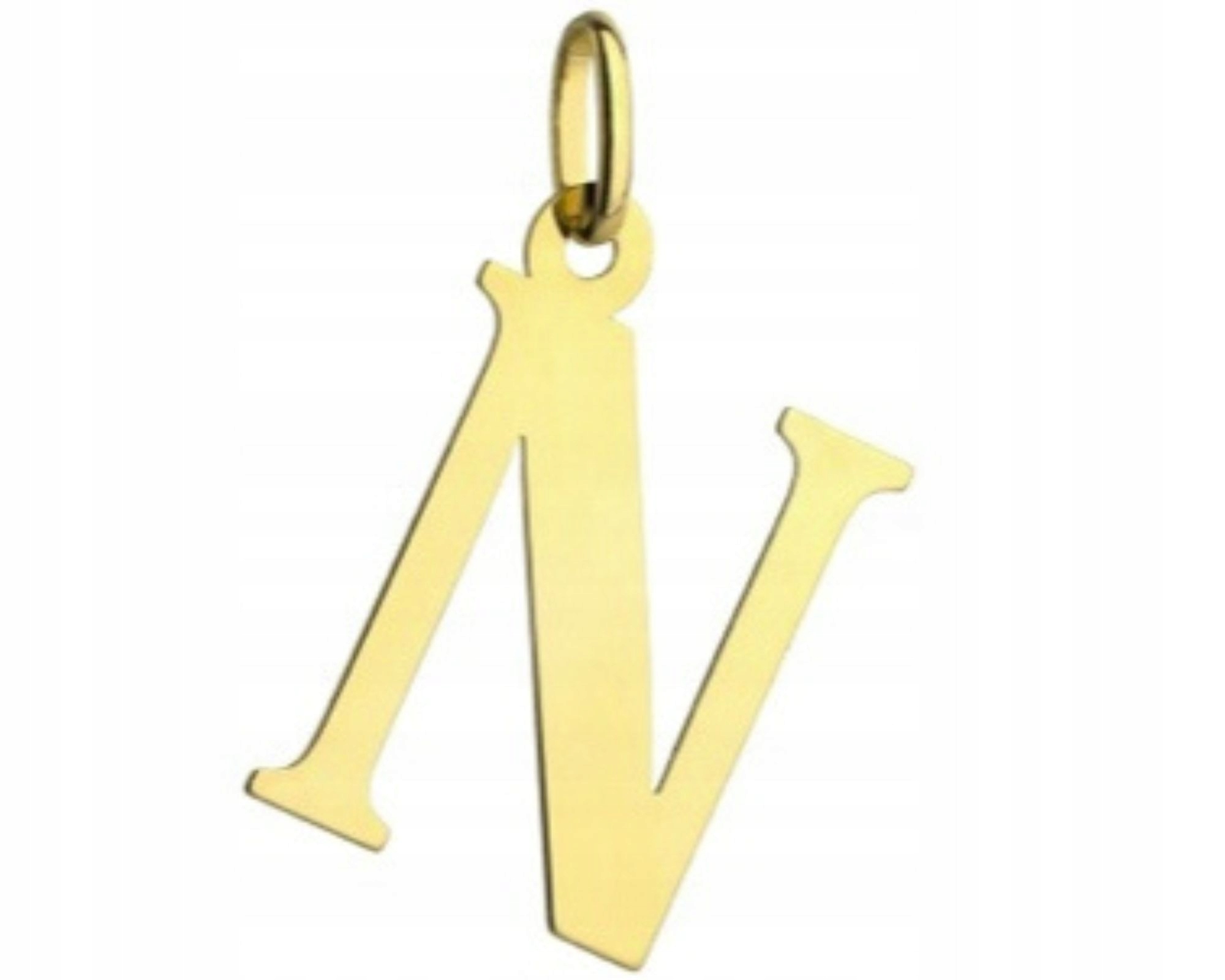 Zlatý velký přívěsek, zlatý přívěsek, písmenko N 585