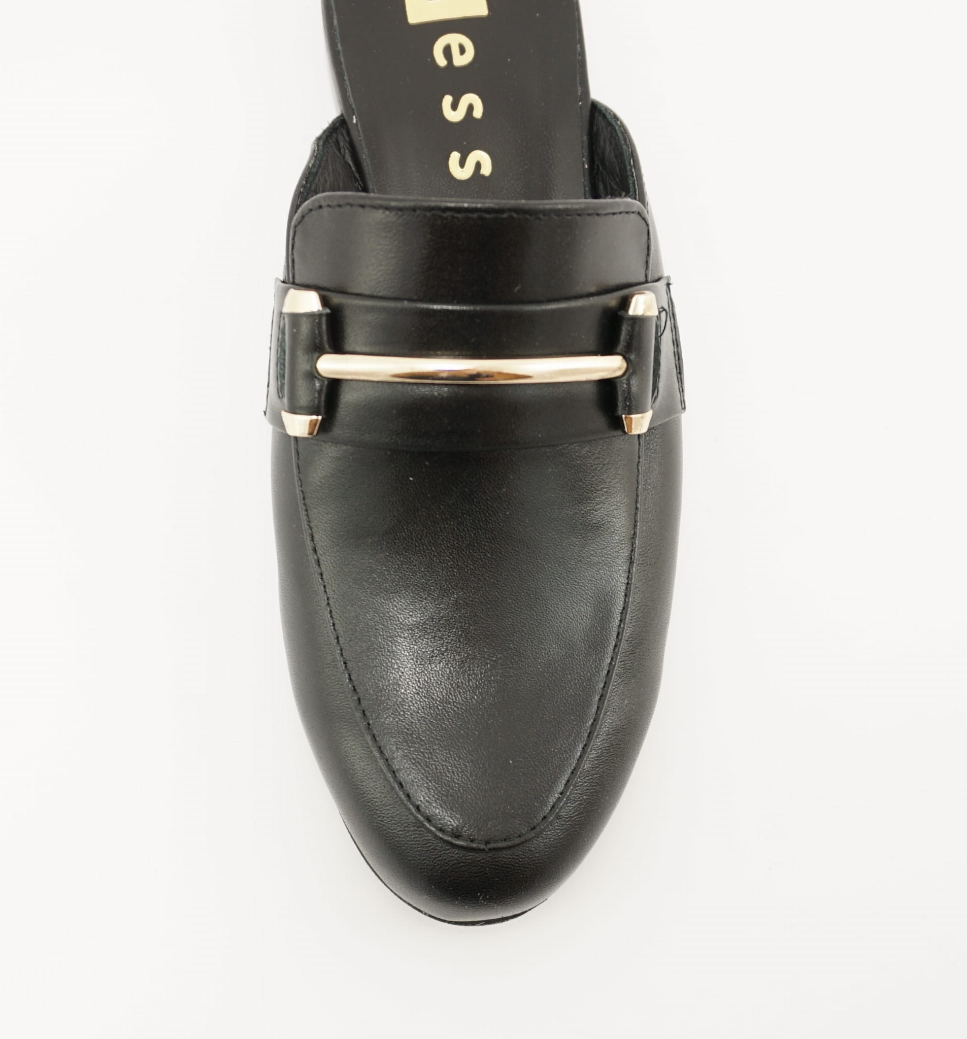 Skórzane klapki Nessi 21052 czarny Rozmiar 36 Rozmiar 36