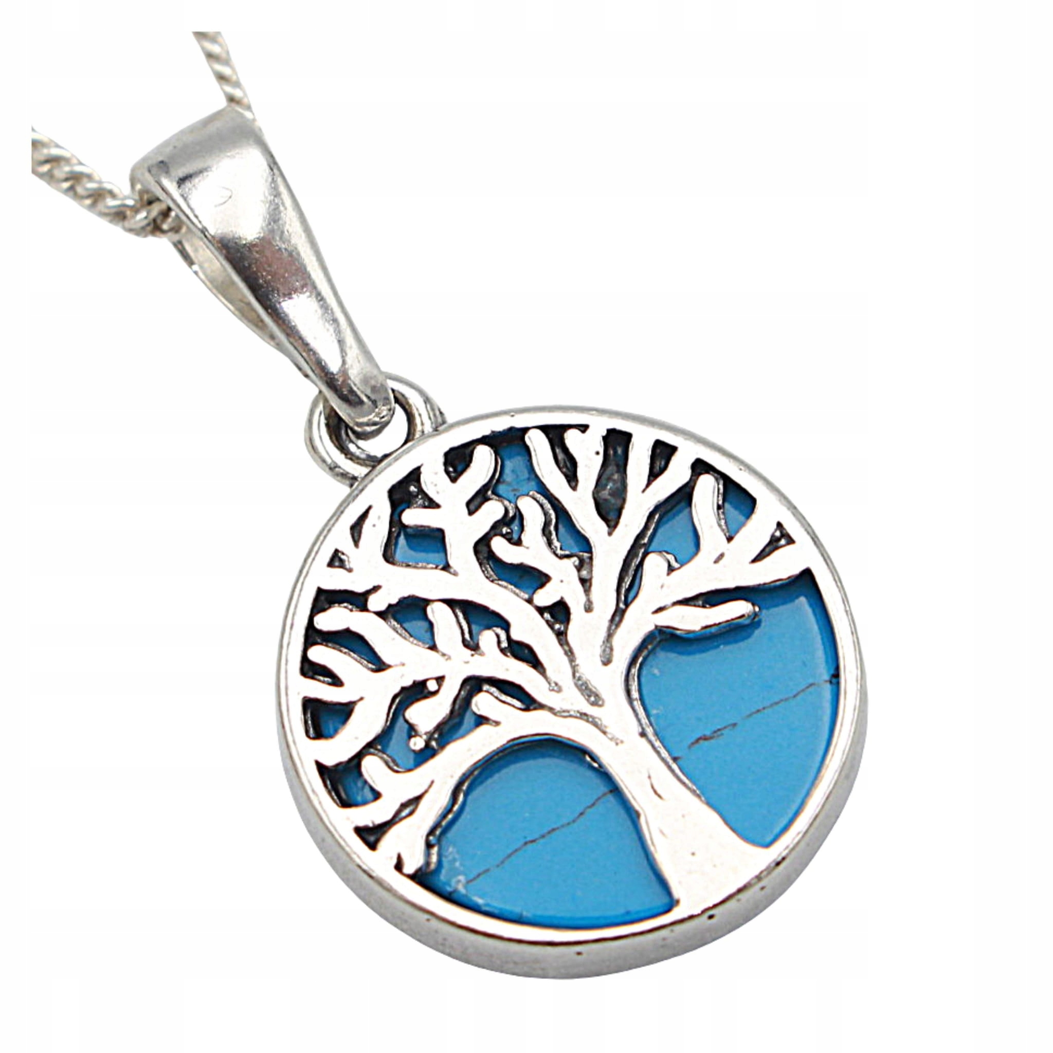 Stříbrný Přívěsek S Tyrkysem Stromek Štěstí