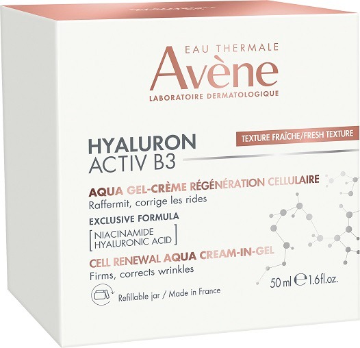 Avene Hyaluron Activ B3 odbudowujący Krem Żel Aqua Gel do Twarzy 50 ml