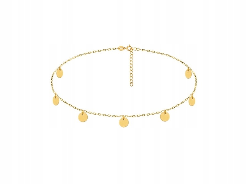 

Naszyjnik Choker Kółka Kółeczka Circle Coin Srebro
