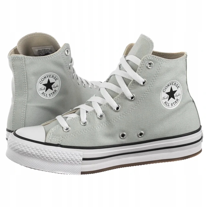 Tenisky na platformě Converse Ctas Eva Rainwashed A13122C Šedé