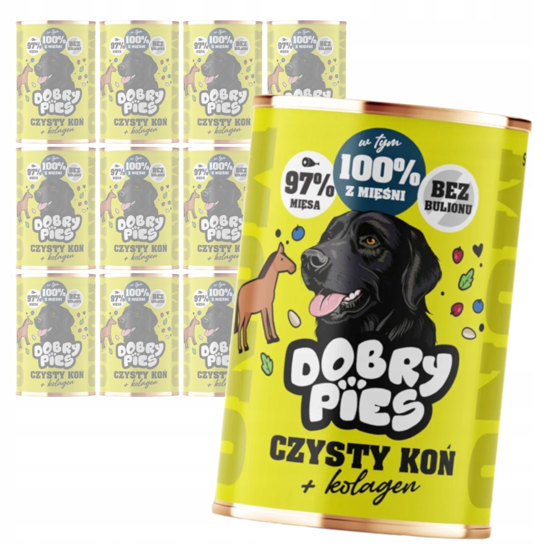 Levně Dobry Pies Mono 12x400 g Monoproteinové Vlhké Krmivo pro psy Kolagen