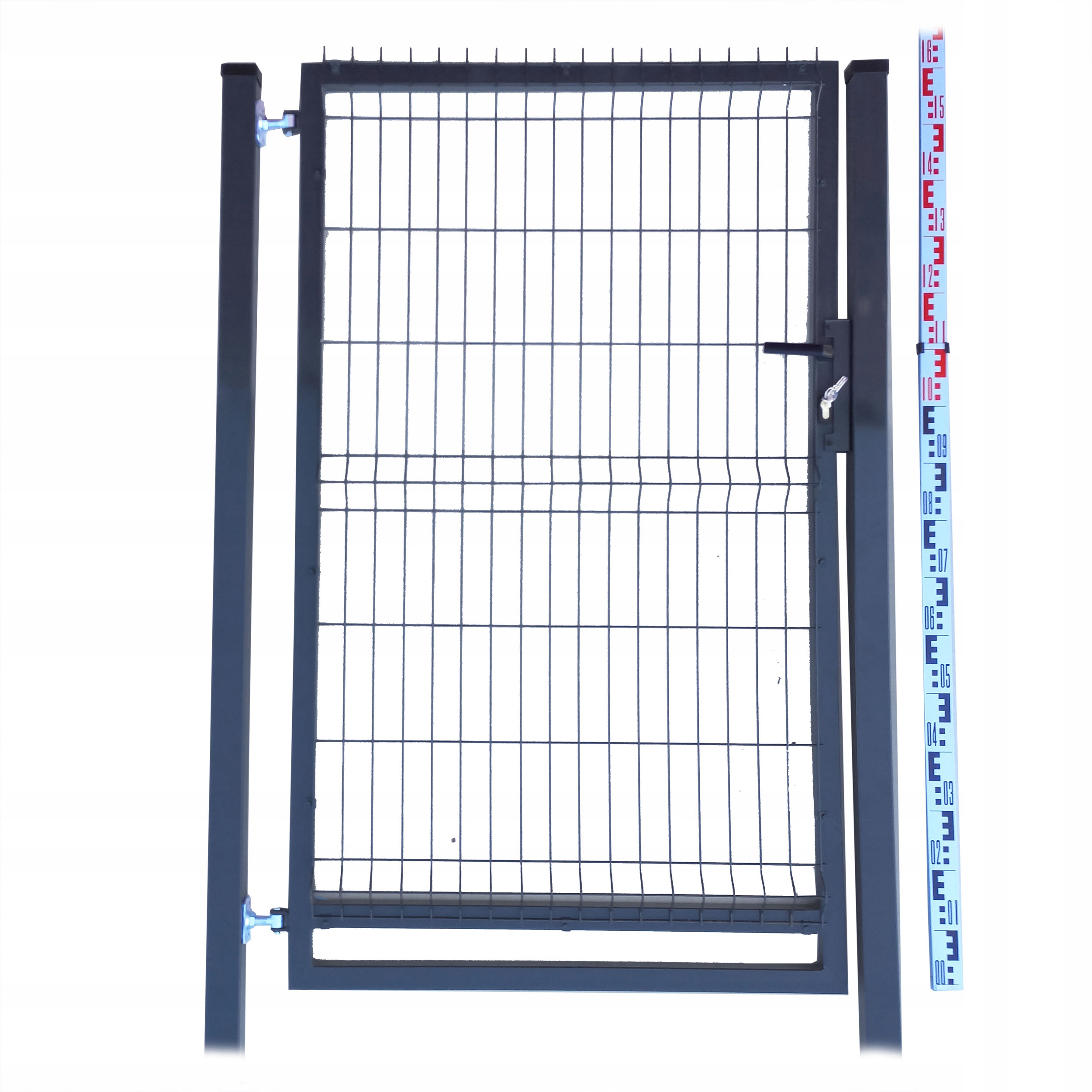 Branka 160 cm antracit grafit Panelová, dva sloupky RAL7016 plotová, 163 cm