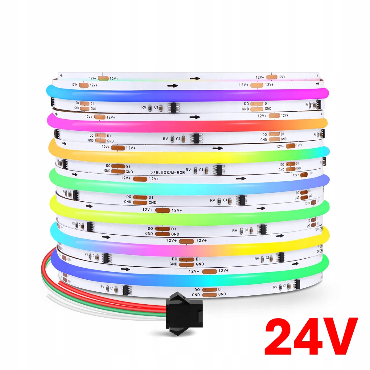 Cyfrowa taśma Led Cob Magic Pixel Wled WS2811 Rgbic 720 LED/m 24V IP20 5m