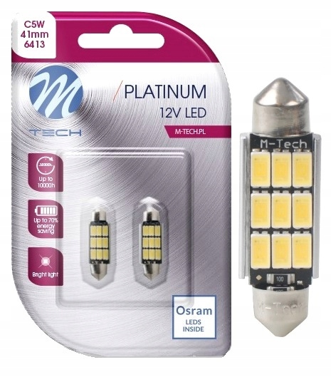 

Żarówka Dioda C5W 41mm Osram Led 9xSMD5630