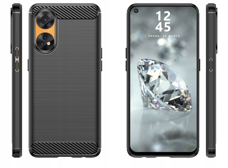 

Etui Do Oppo Reno 8T Pancerne Karbon Szkło