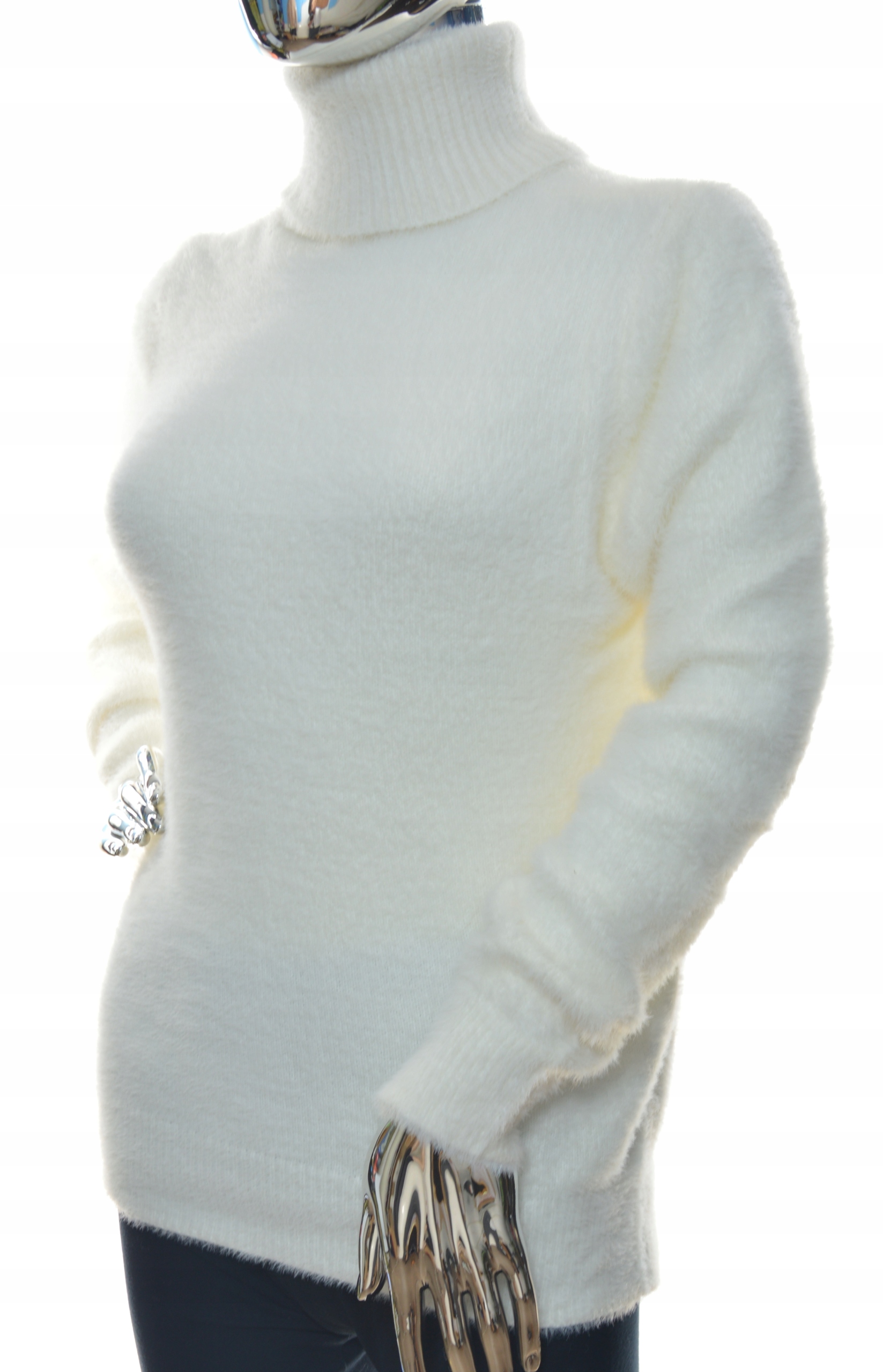 

Damski sweter z golfem golf typu alpaka uni