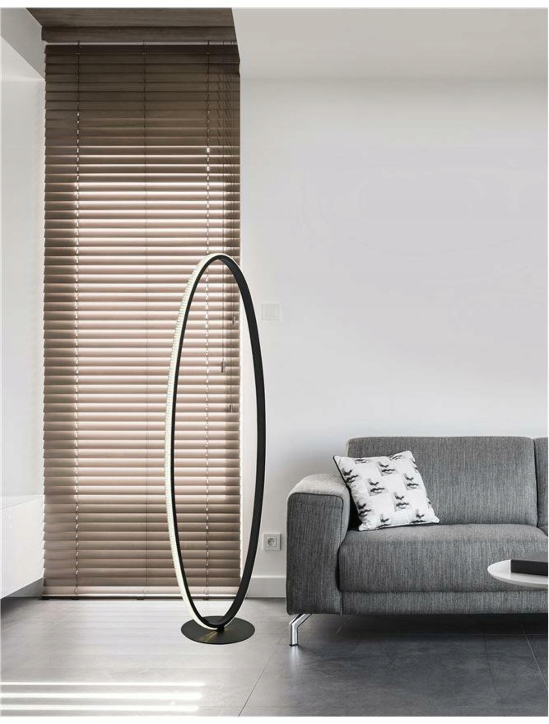 Nova Luce stojaca lampa Nager čierny hliník a akryl Led 35W 230V 3000K IP20