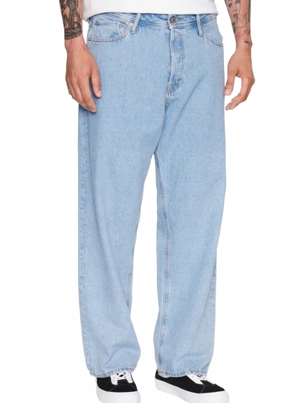 Jack&jones Pánské Baggy Džíny Modré Bavlněné 31/32 7AA