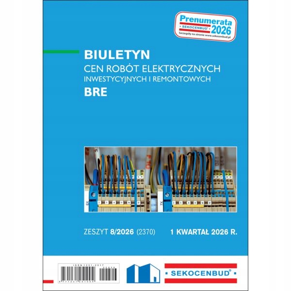 Ceny robót elektrycznych Sekocenbud BRE 1 / 2026
