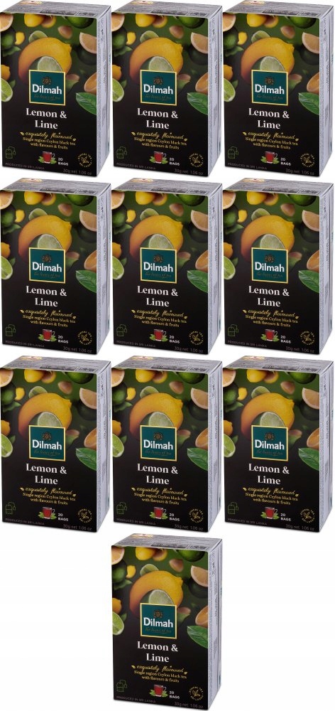 Dilmah Herbata Czarna Cytryna, Limonka 200 x 1.5g