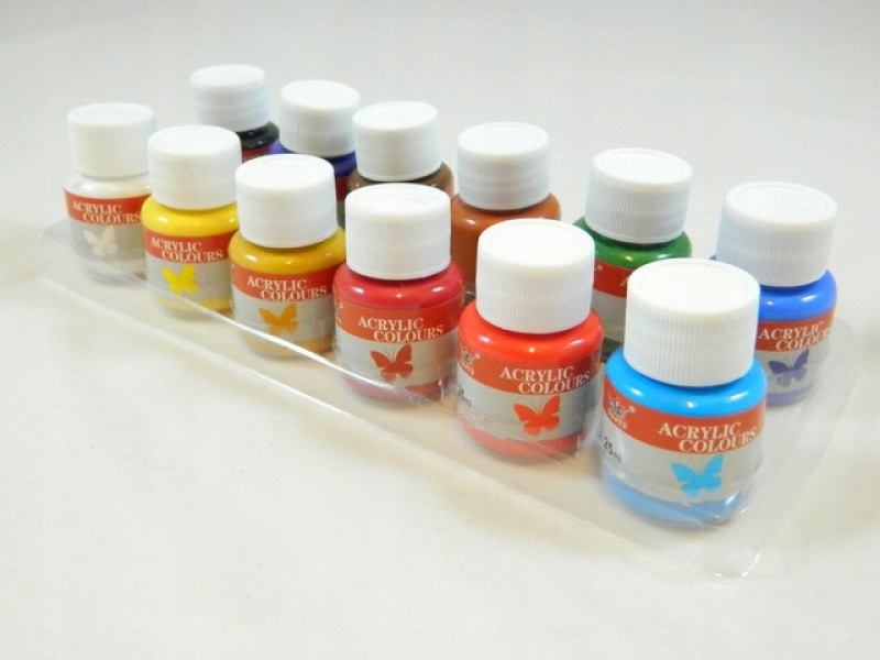 

Farbki Akrylowe w Sloiczkach 12kol Mocno Kryjące!