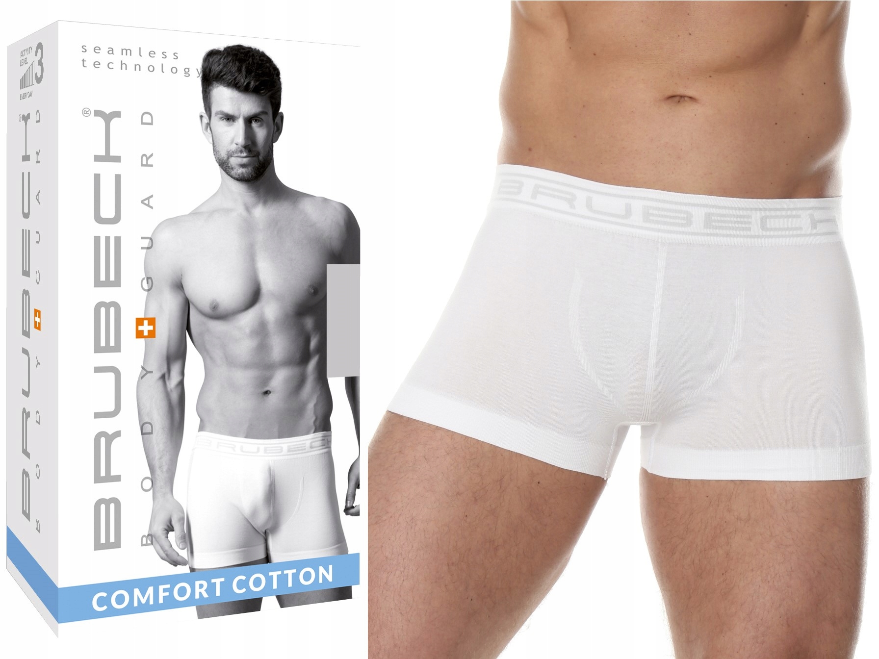 

Brubeck comfort cotton Szortbox BX10050A białe M