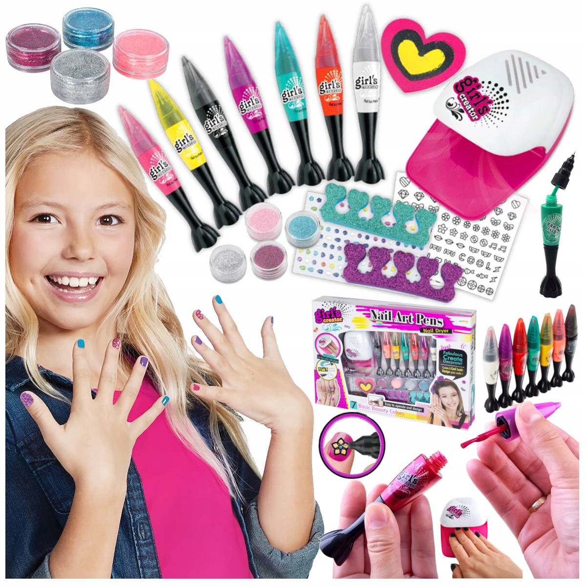 Zestaw Do Manicure Malowania Paznokci Dla Dzieci U77