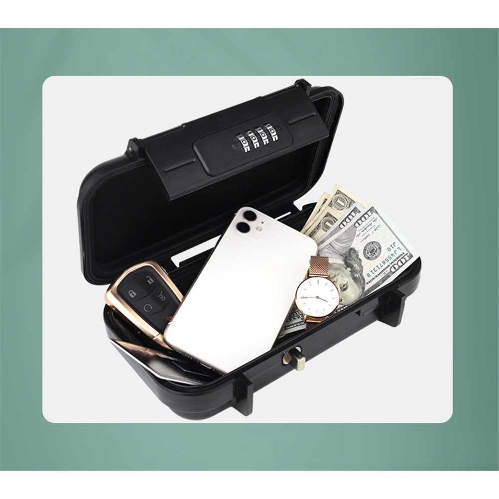 Sejf Podróżny Wodoodporny Z Kodem 4-CYFROWYM I Linką Stalową Do Telefonu