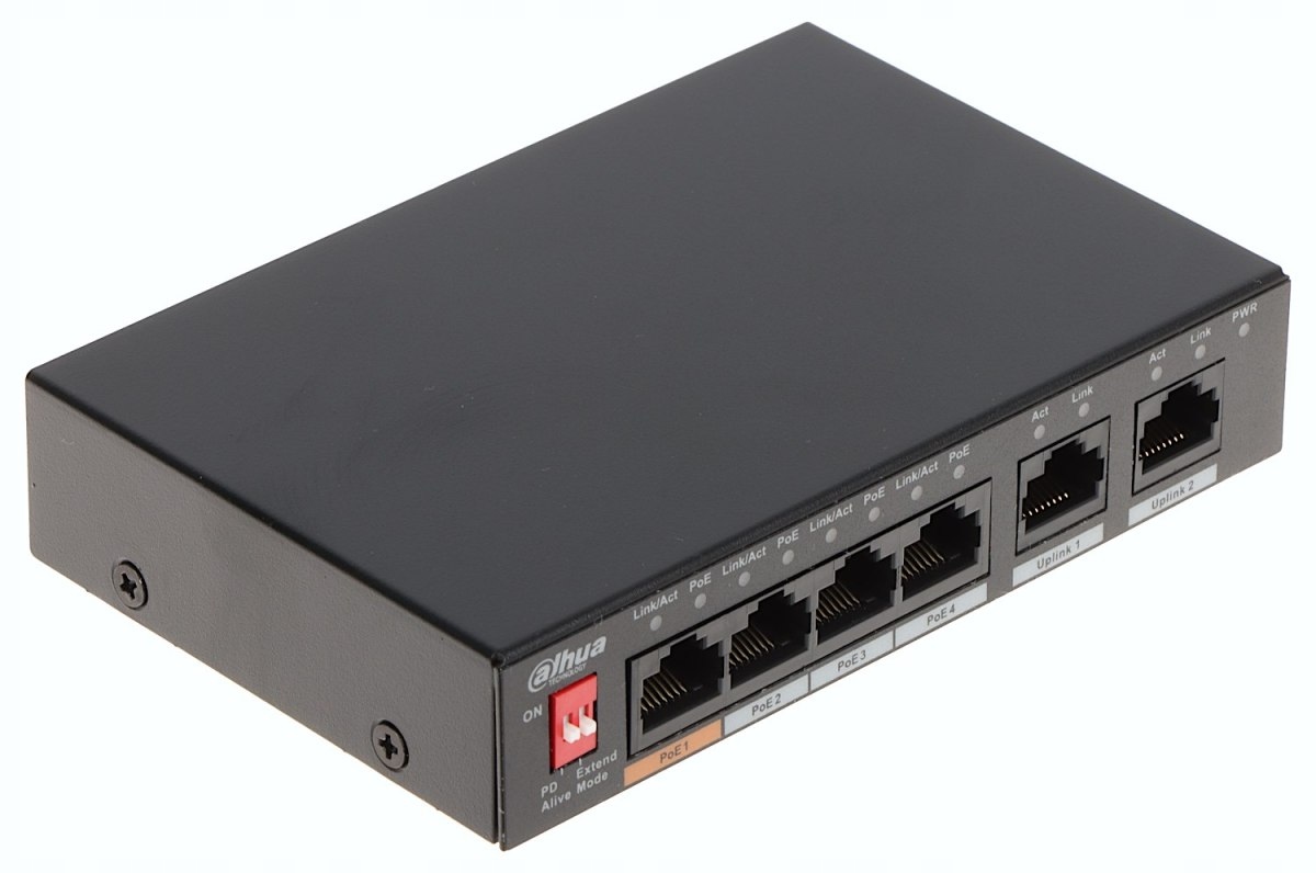 Switch Poe PFS3006-4ET-60-V2 4-PORTOVÝ Dahua