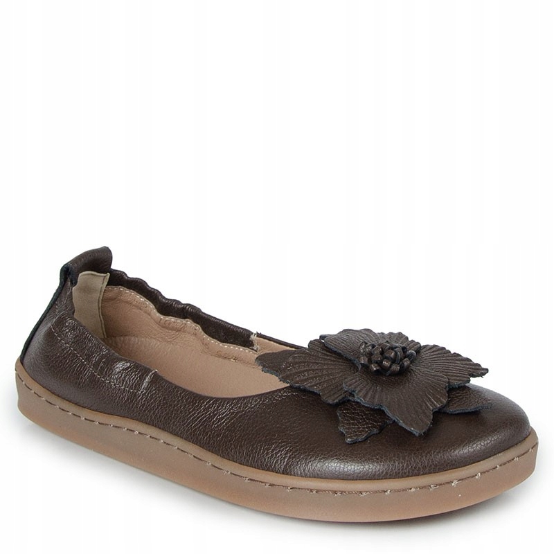 Lemar 10205 Barefoot Hnědé Kožené Baleríny 38