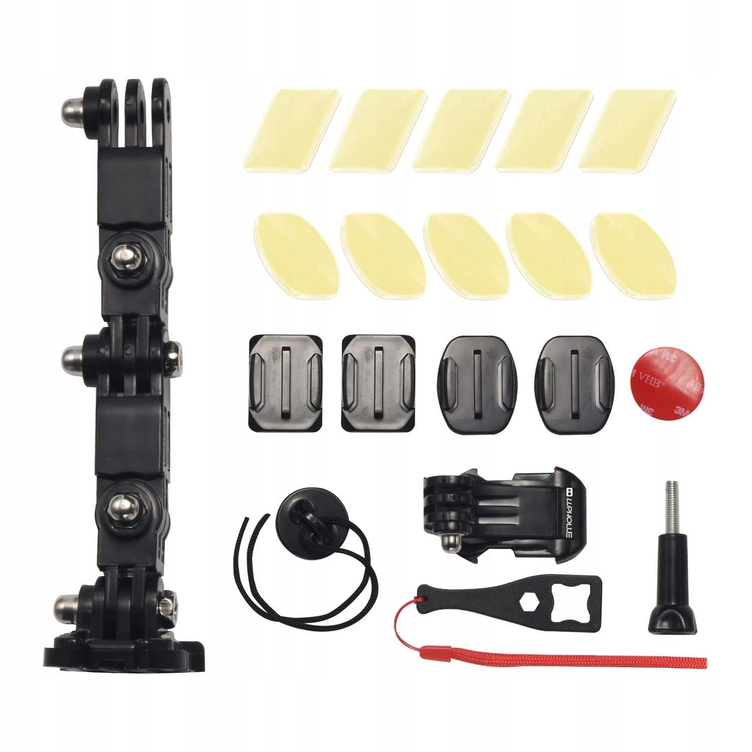 Obrotowy Uchwyt Pod Brodę Kasku do GoPro Hero 13 12 11 Czarny Lupholue — miniatura 6