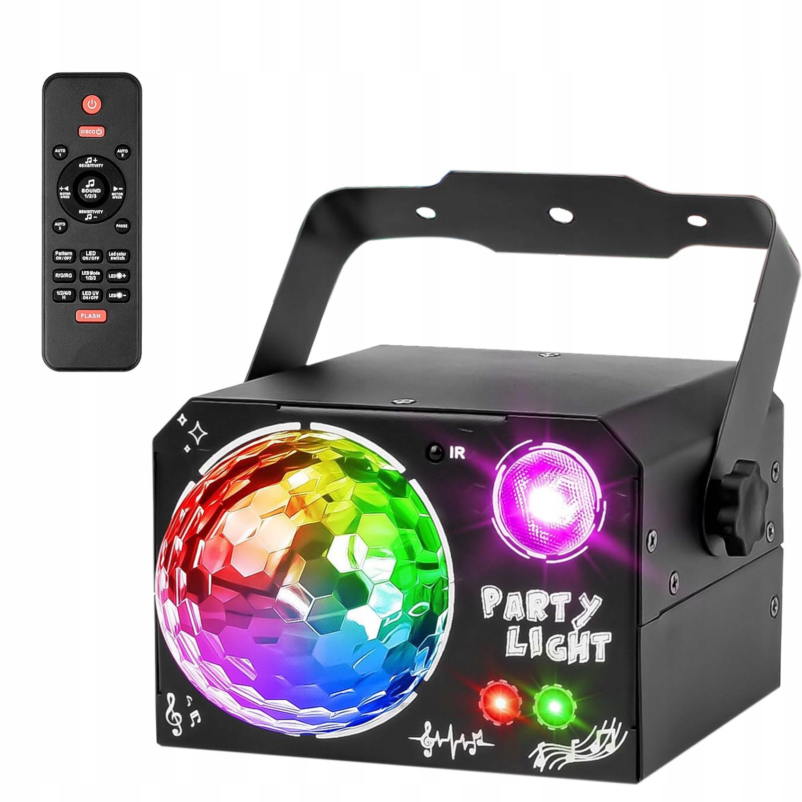 Led Světelný Efekt Disco Osvětlení Na Párty Laserová Koule Rgb Dálkové Ovládání
