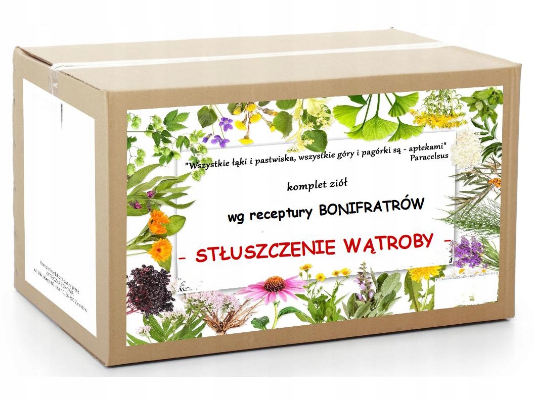 Stłuszczenie Wątroby komplet ziół wg receptury Bonifratrów 600 g